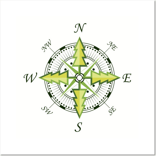 tree-compass Wall Art by jpforrest